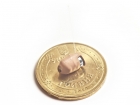 Сравнение размера микронаушника с монетой